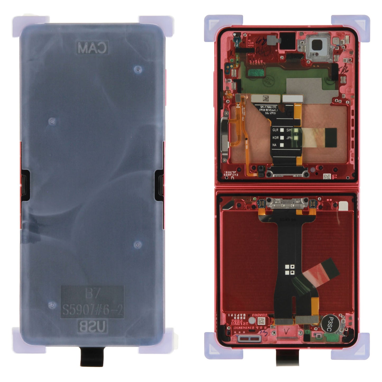 Samsung Galaxy Z Flip7 Display Assembly (Original) – Red