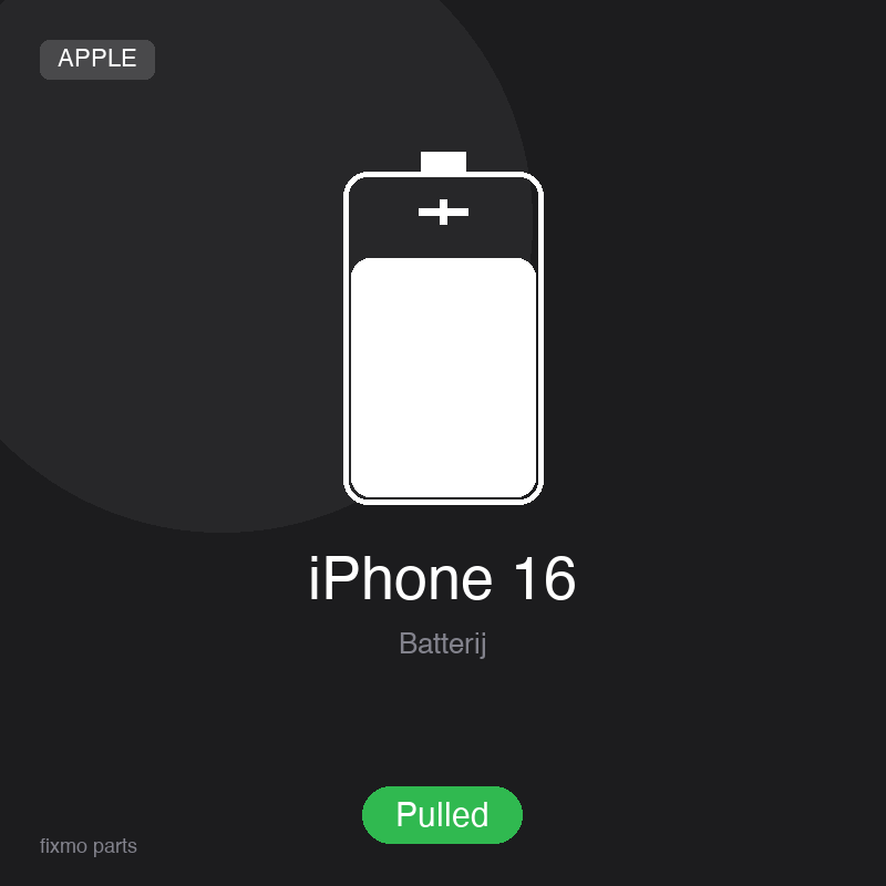Apple iPhone 16 Battery (Pulled) β High Capacity