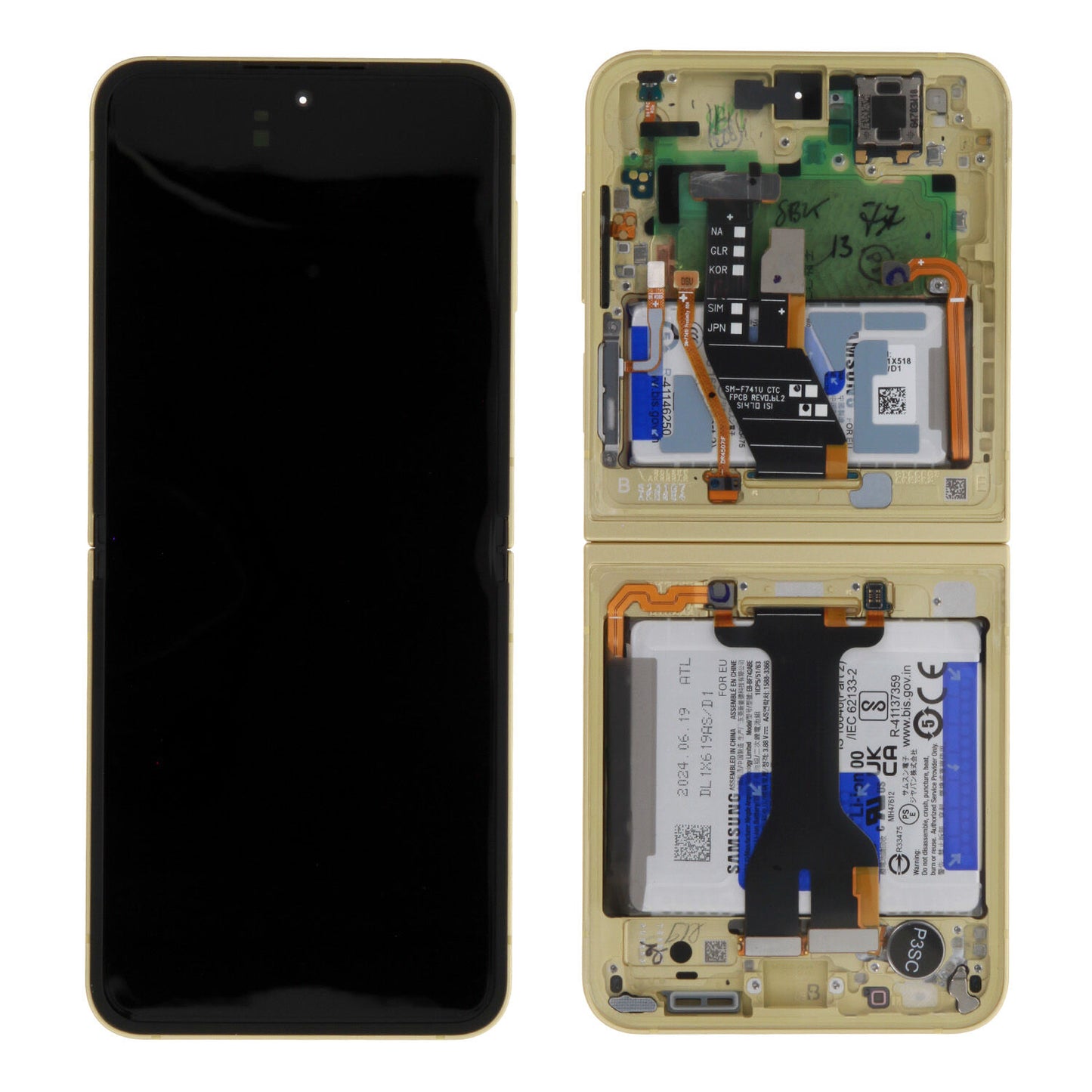 Samsung Galaxy Z Flip6 OLED Display Assembly – Yellow