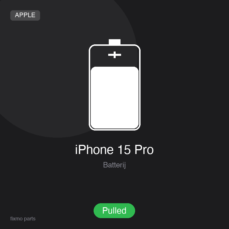 Apple iPhone 15 Pro Battery (Pulled) – High Capacity