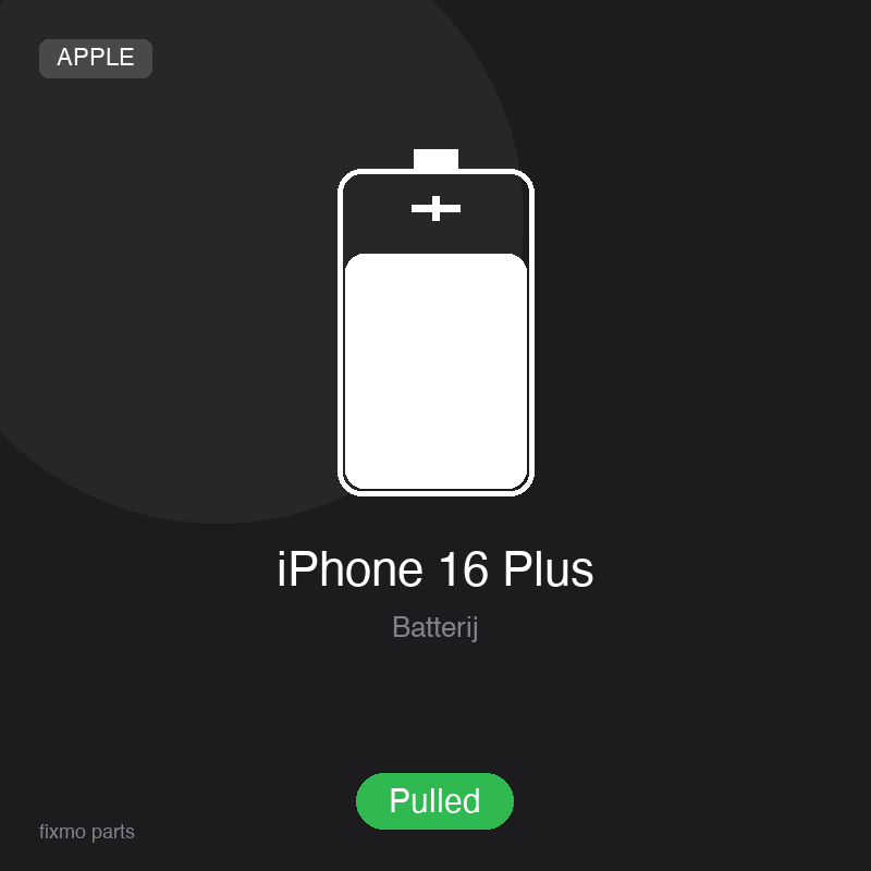 Apple iPhone 16 Plus Battery (Pulled) – High Capacity